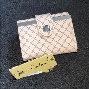 Jolene Couture Beige and Gray Wallet